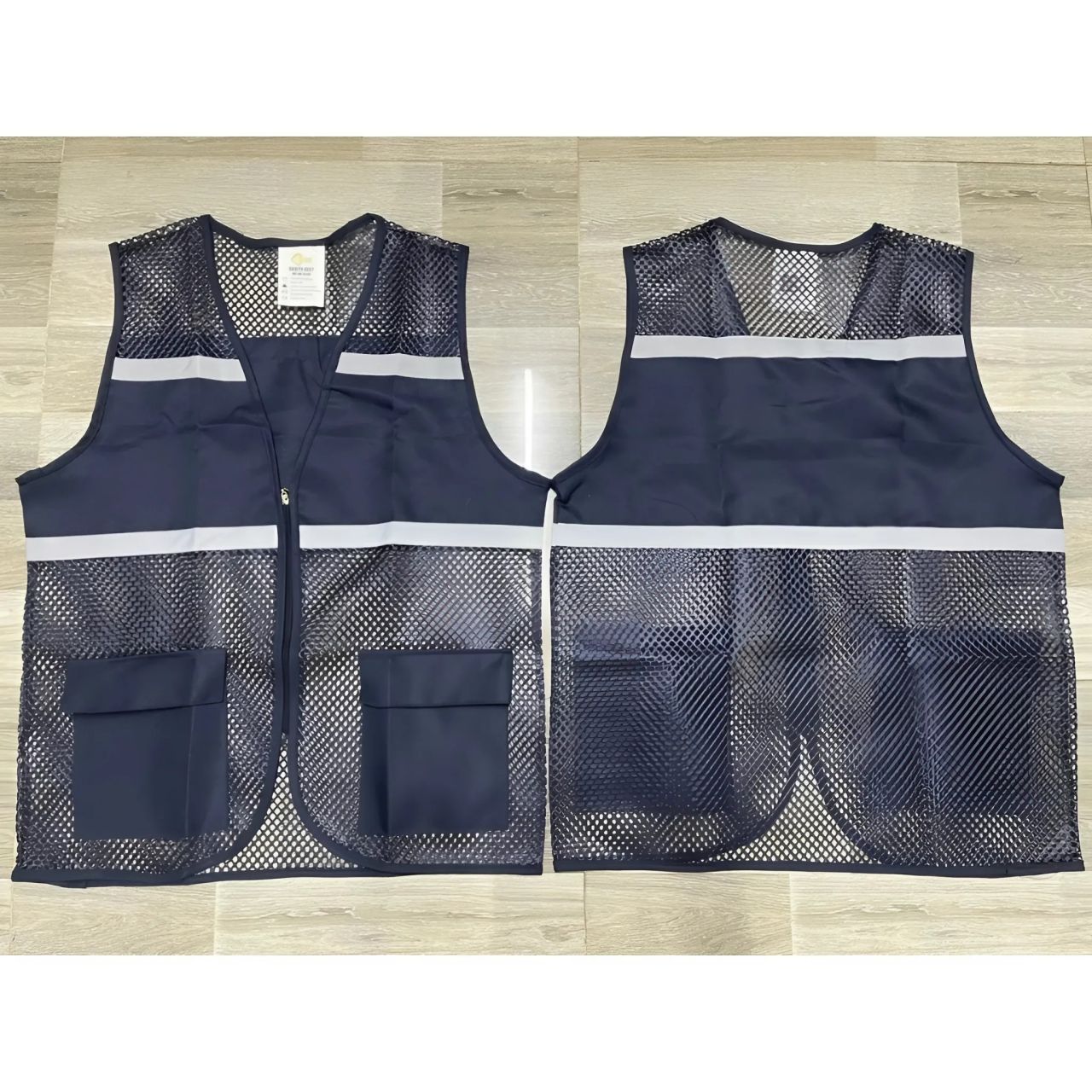 Áo Ghile 1 Khóa Kéo Vải Cotton Lưới 120g Tổ Ông Phản Quang Poly