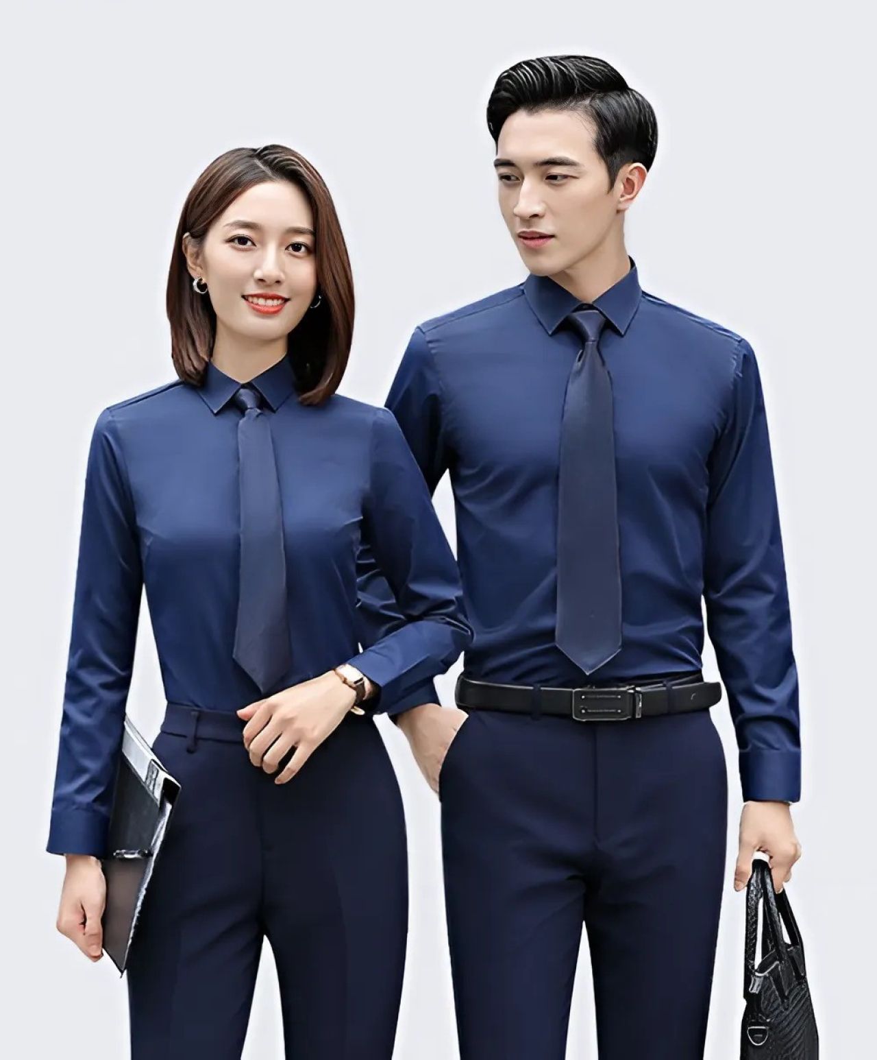 Áo sơ mi dài tay xanh đen